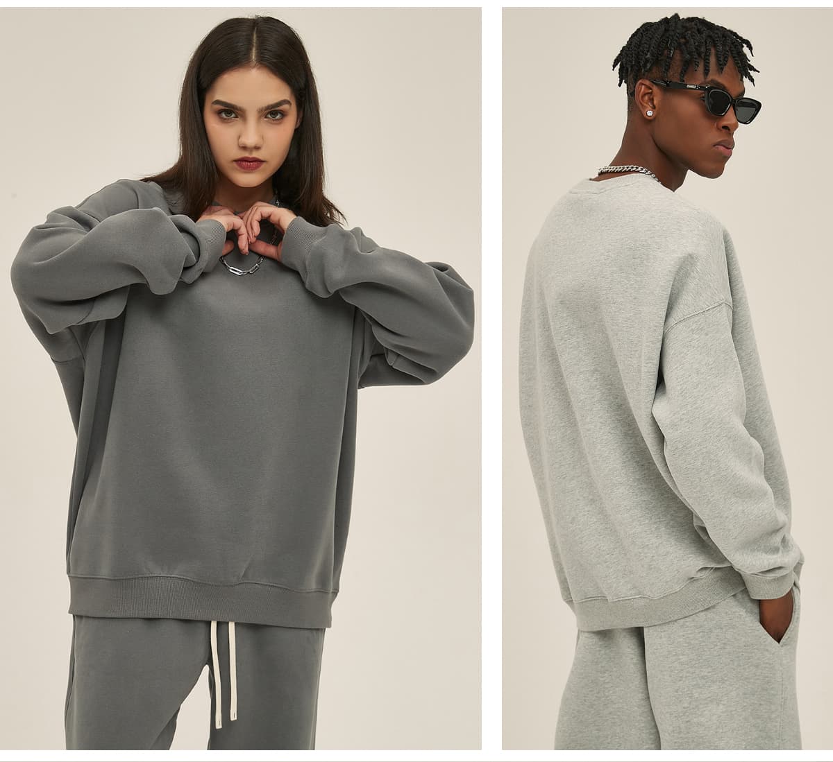 Oversized 350Gsm Cotton Fleece Sweatshirt – detail 13