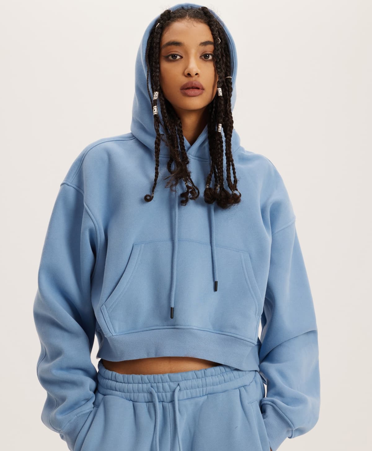 Heavy weight Fleece 345Gsm Cropped Hoodie – detail 11