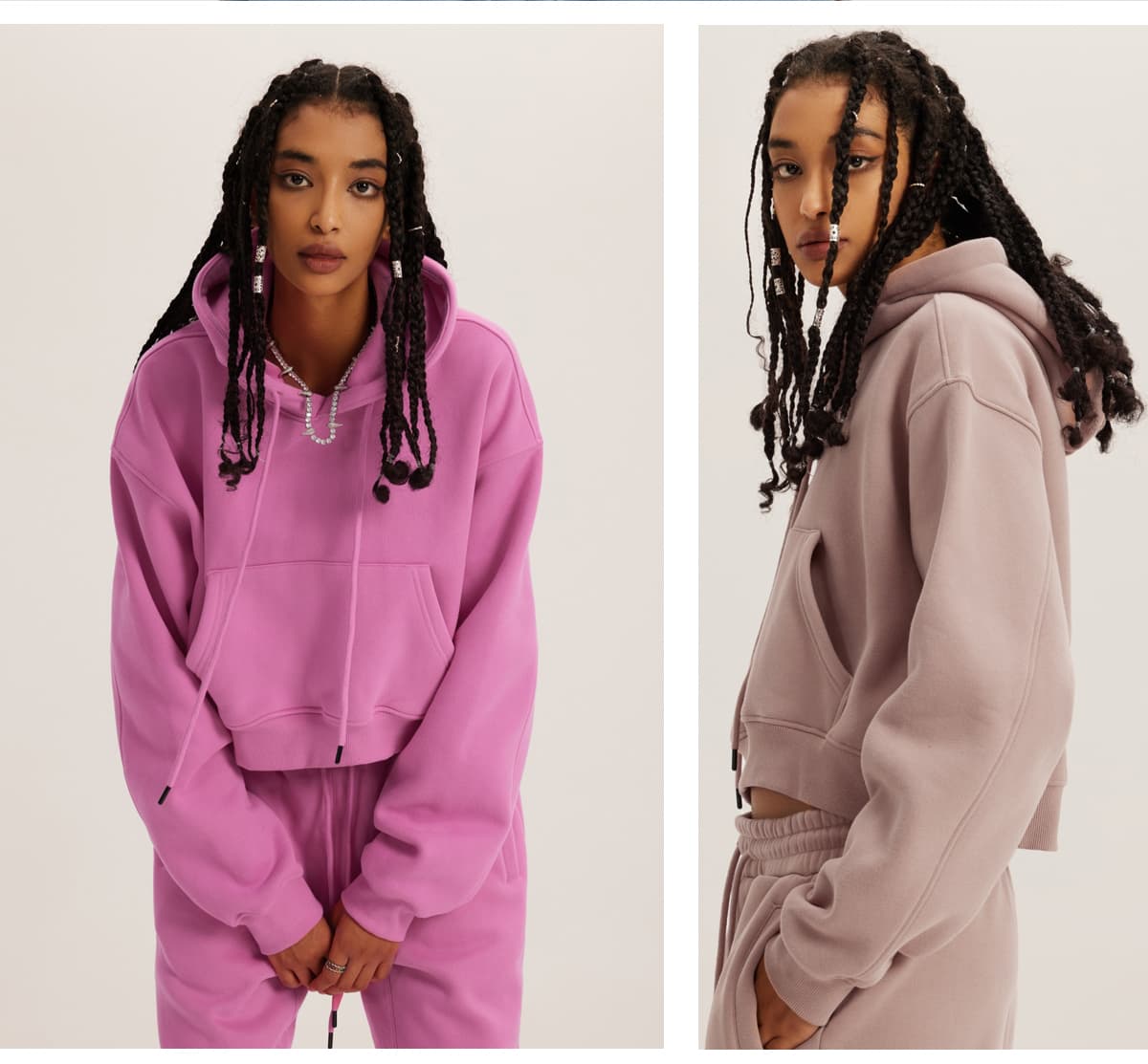 Heavy weight Fleece 345Gsm Cropped Hoodie – detail 12