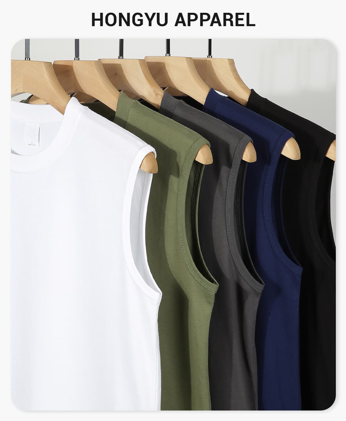 Cotton 220gsm Basic Vest For Men – detail 1