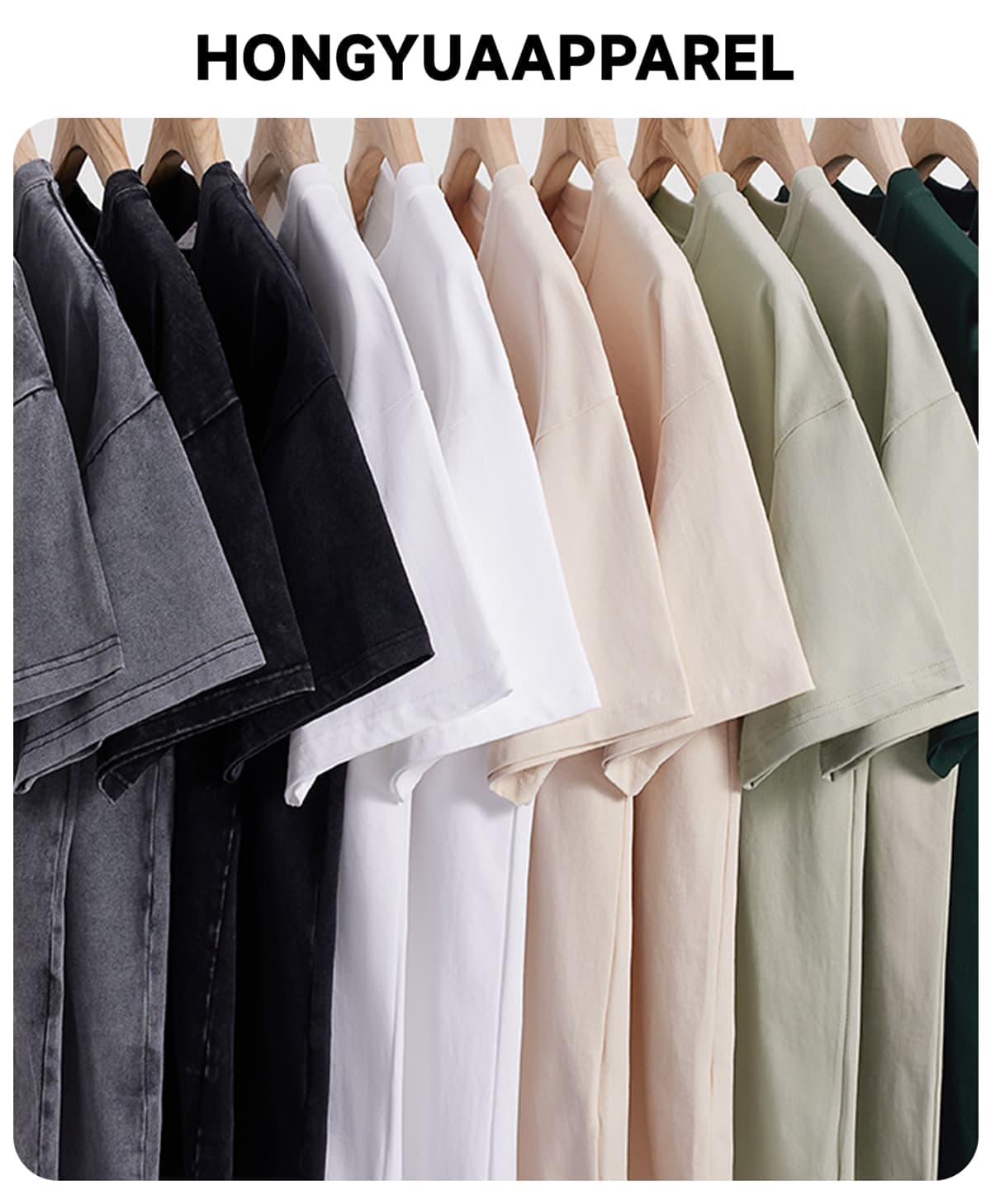 Slight Oversized 300Gsm Long-Staple Cotton T-shirts – detail 1