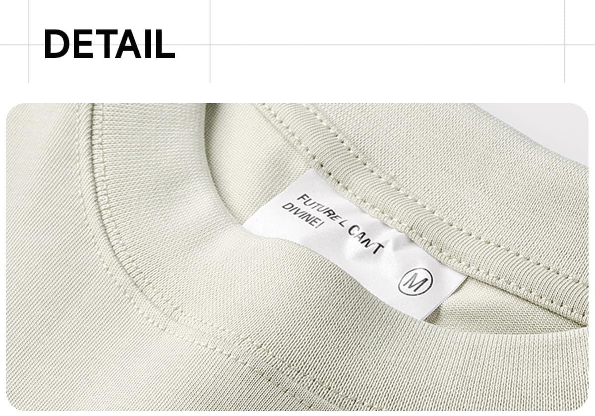 Slight Oversized 300Gsm Long-Staple Cotton T-shirts – detail 6