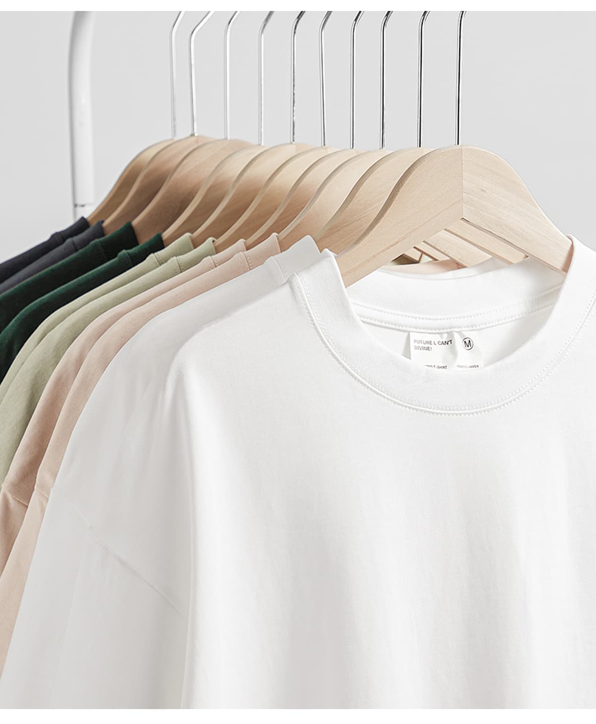 Slight Oversized 300Gsm Long-Staple Cotton T-shirts – detail 9