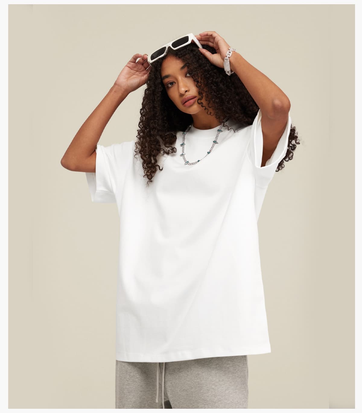 Extra Thick 425GSM Drop Shoulder Oversize T Shirt – detail 11