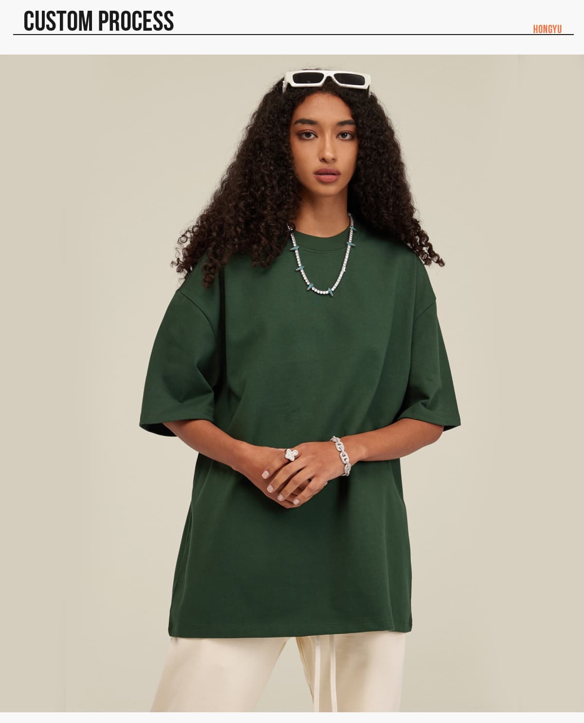 Extra Thick 425GSM Drop Shoulder Oversize T Shirt – detail 8