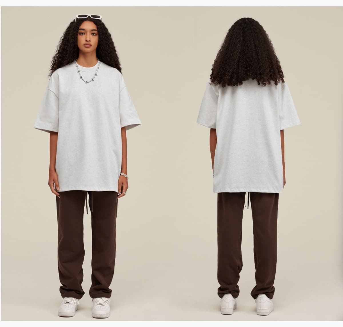 Extra Thick 425GSM Drop Shoulder Oversize T Shirt – detail 9