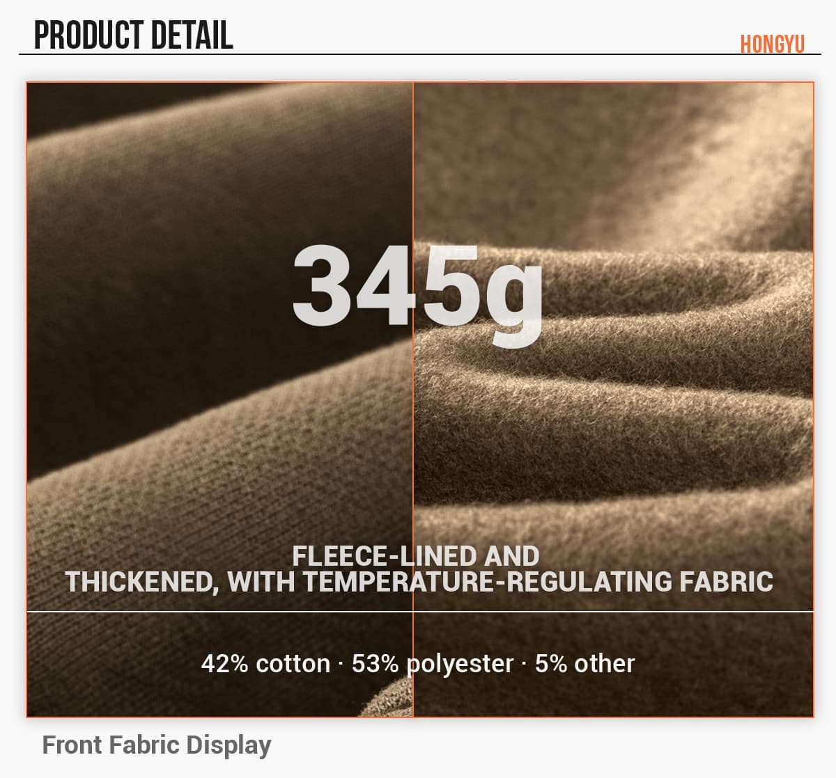 Oversized 345Gsm Fleece Basic Hoodie – detail 9