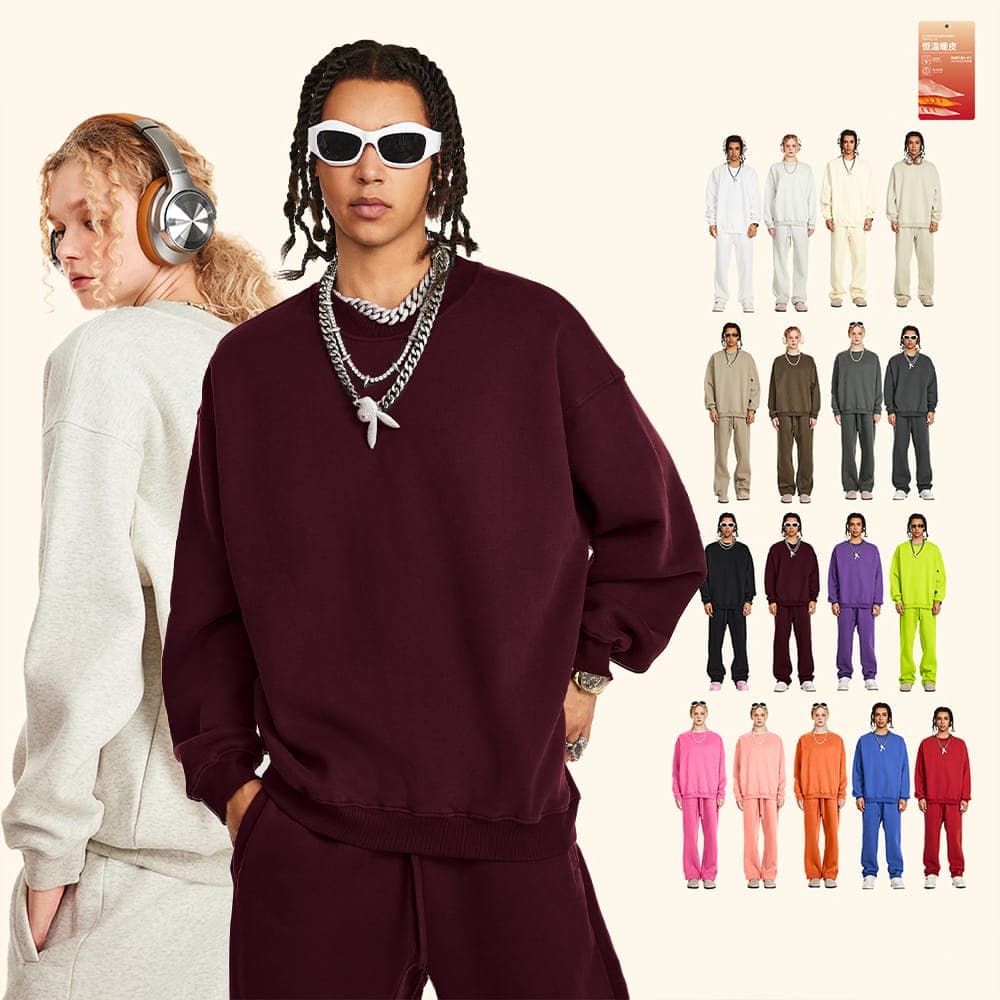 Oversized 345Gsm Fleece Basic Sweatshirt — view 1