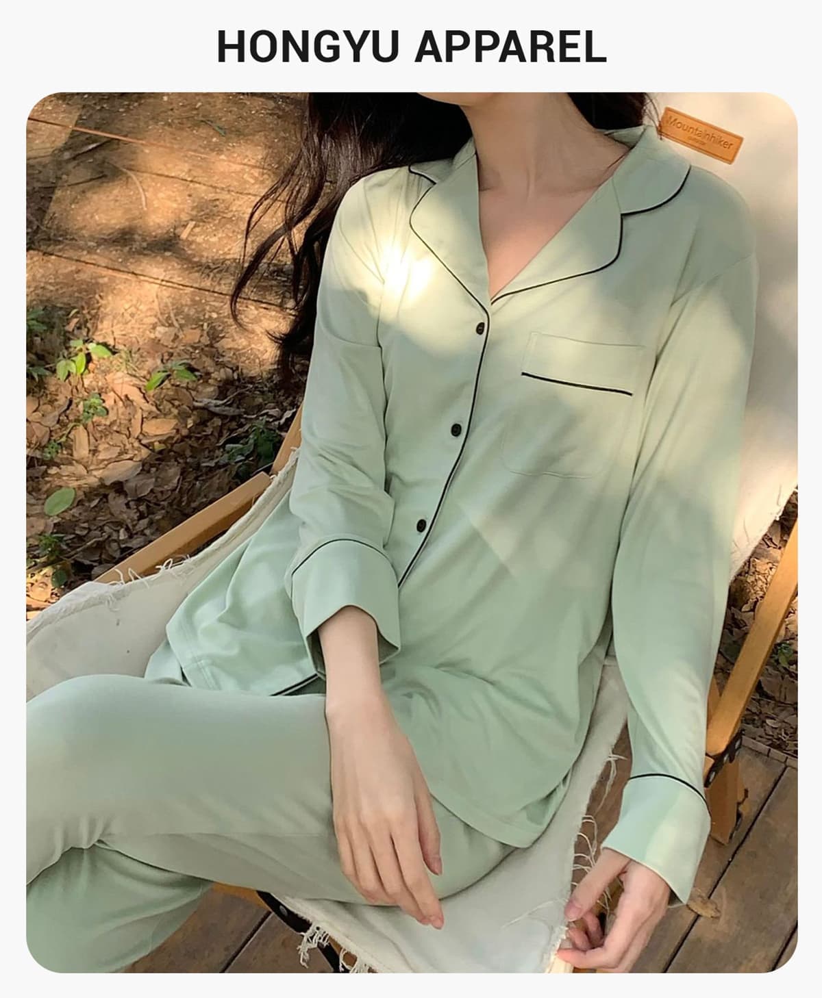 Soft Modal Long Sleeve Pajamas Set – detail 1