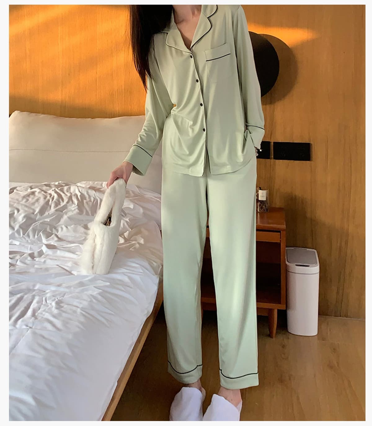 Soft Modal Long Sleeve Pajamas Set – detail 8