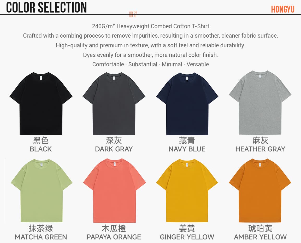 Cotton 240Gsm Basic Fit Unisex T-Shirt – detail 3