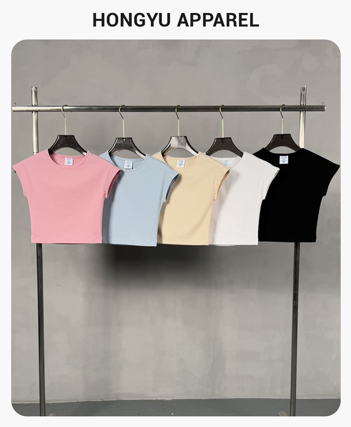 Rib 260gsm Stretch Crop Y2K Baby Tee – detail 1