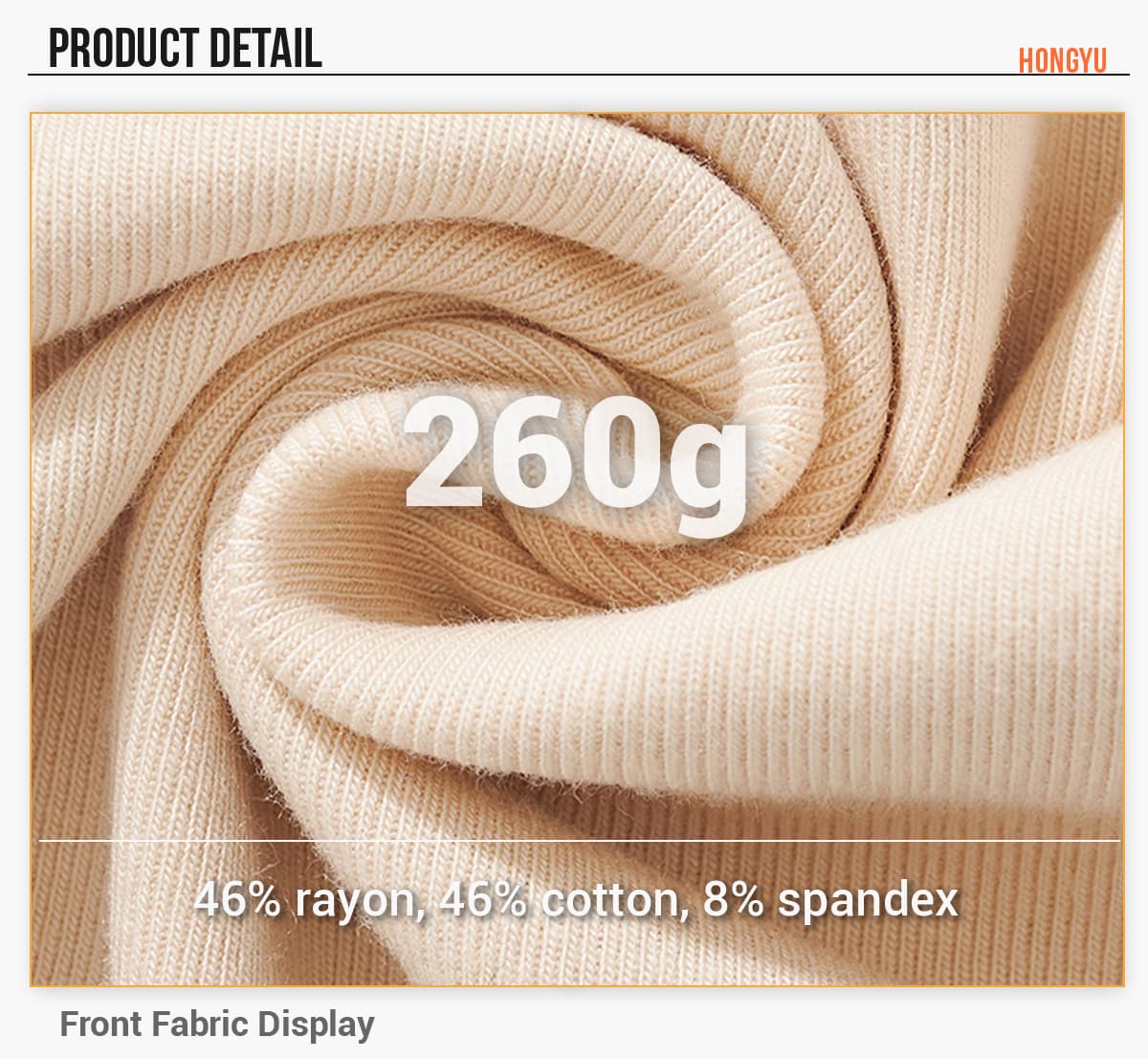 Rib 260gsm Stretch Crop Y2K Baby Tee – detail 5