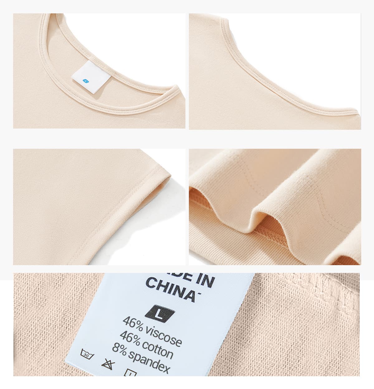 Rib 260gsm Stretch Crop Y2K Baby Tee – detail 6