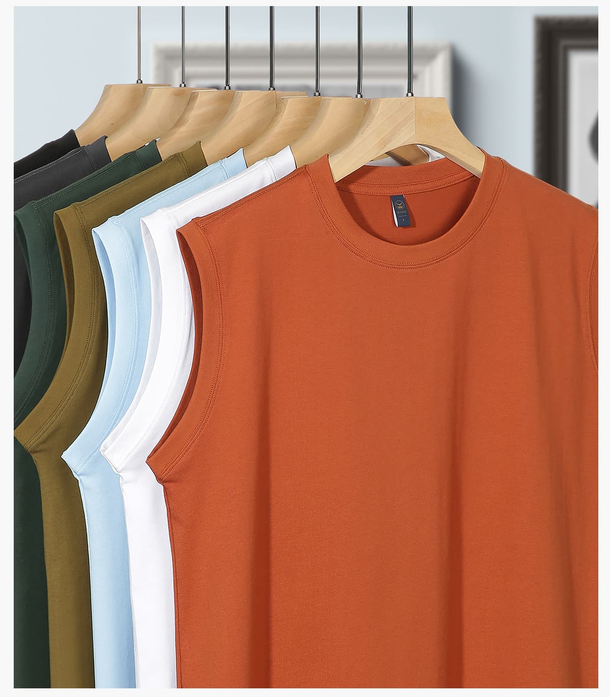 Long-Staple 240Gsm Cotton Unisex Vest – detail 13