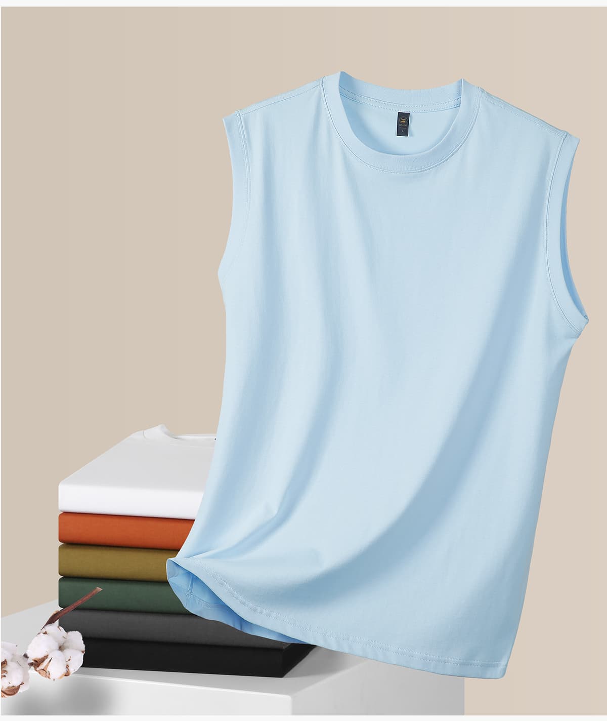 Long-Staple 240Gsm Cotton Unisex Vest – detail 14