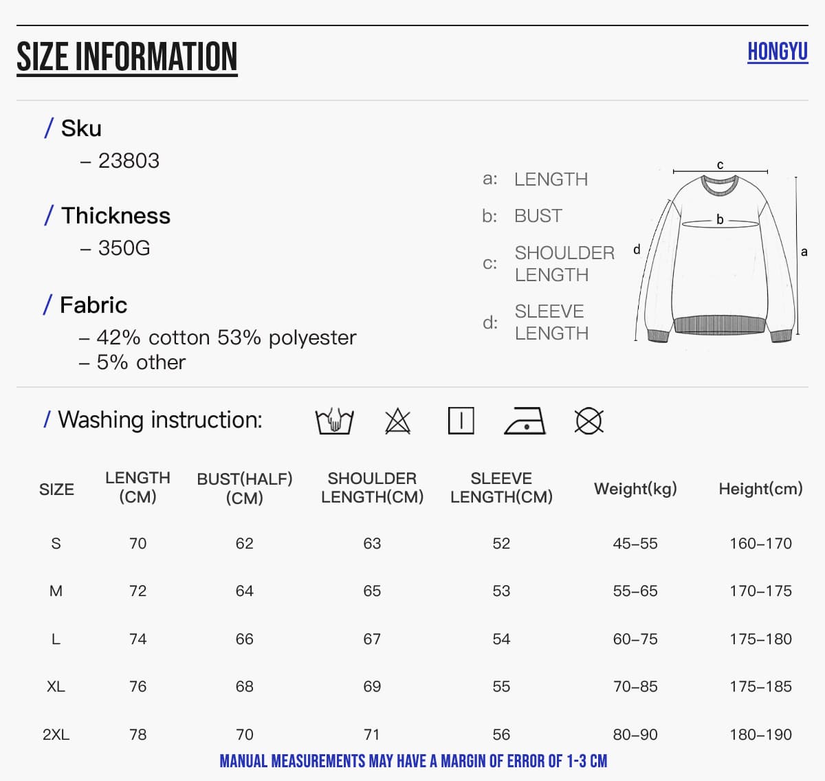 Fleece 350Gsm Overszied Crewneck Sweatshirt – detail 2