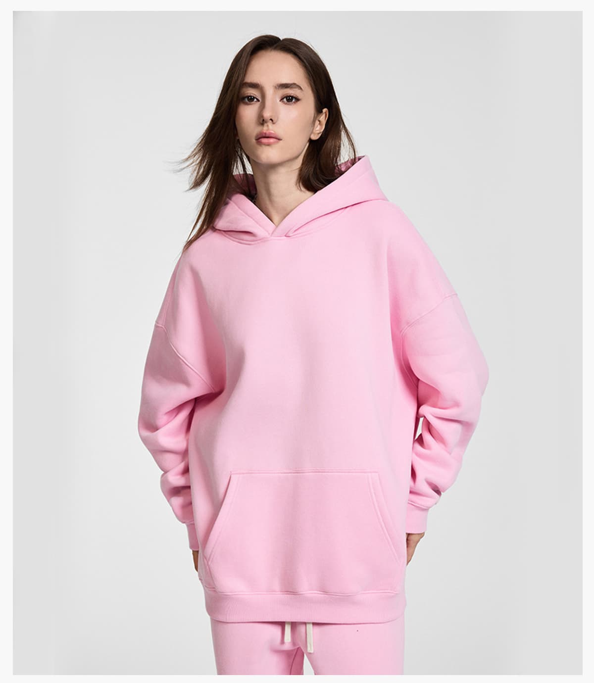 Fleece 350Gsm Oversized Hoodie without String – detail 11