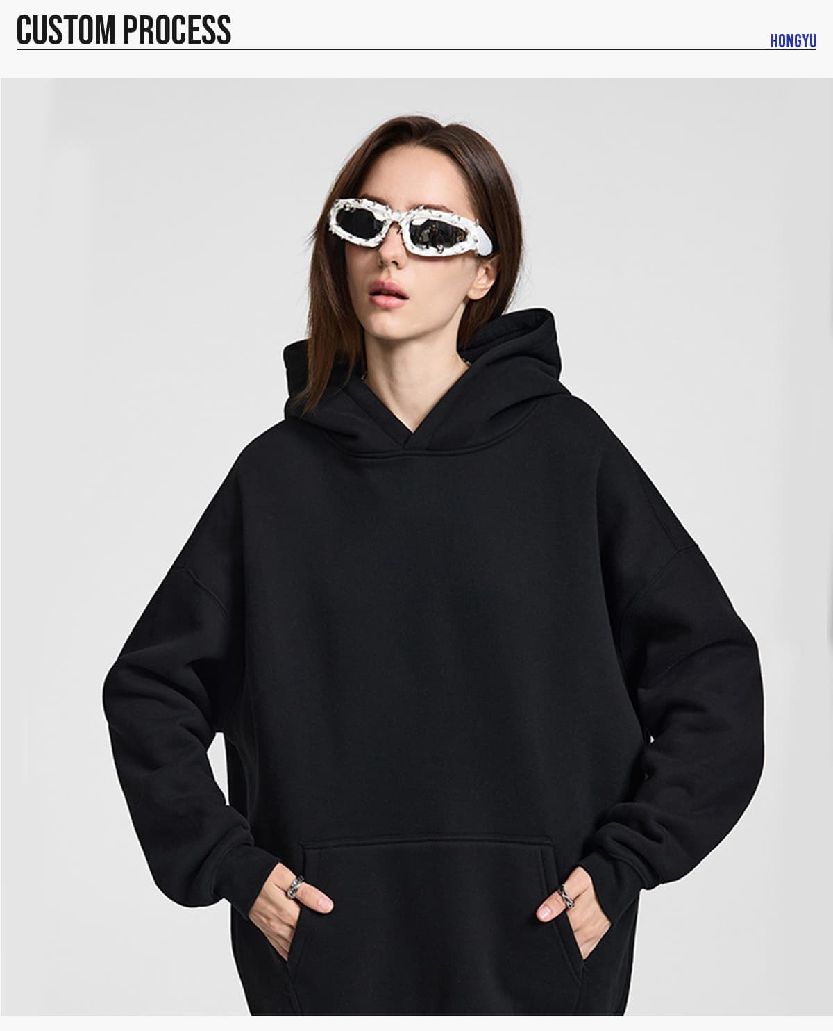 Fleece 350Gsm Oversized Hoodie without String – detail 9