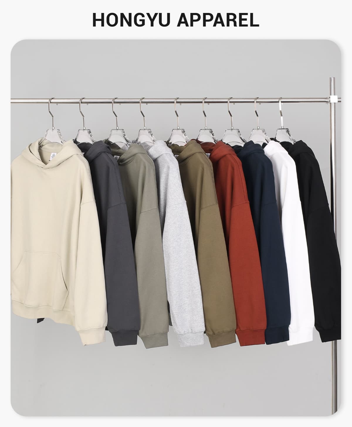 Heavy 400Gsm Terry Oversized Unisex Hoodie – detail 1