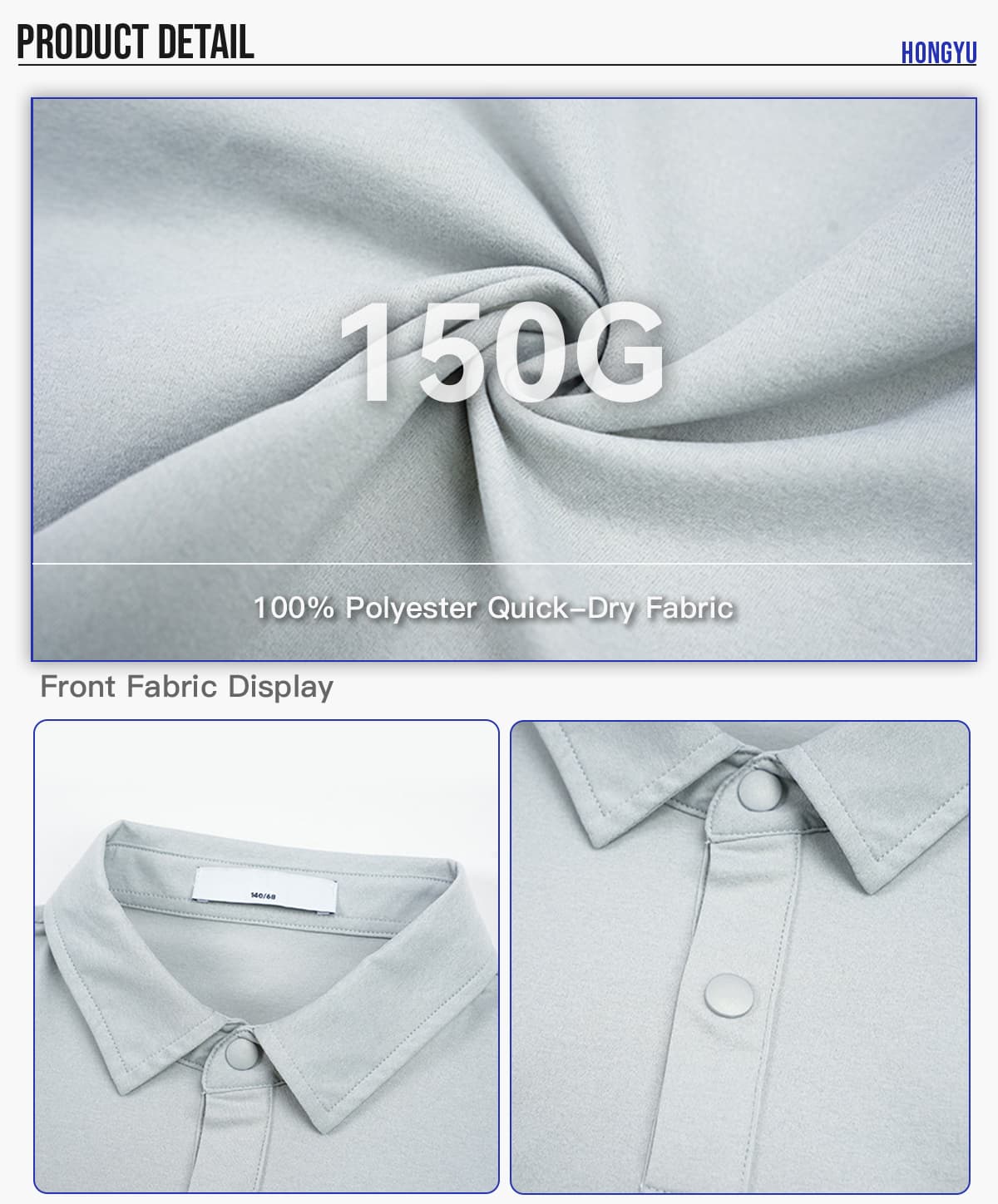 Kids’ Quick-Dry Lightweight Long Sleeve Polo – detail 6