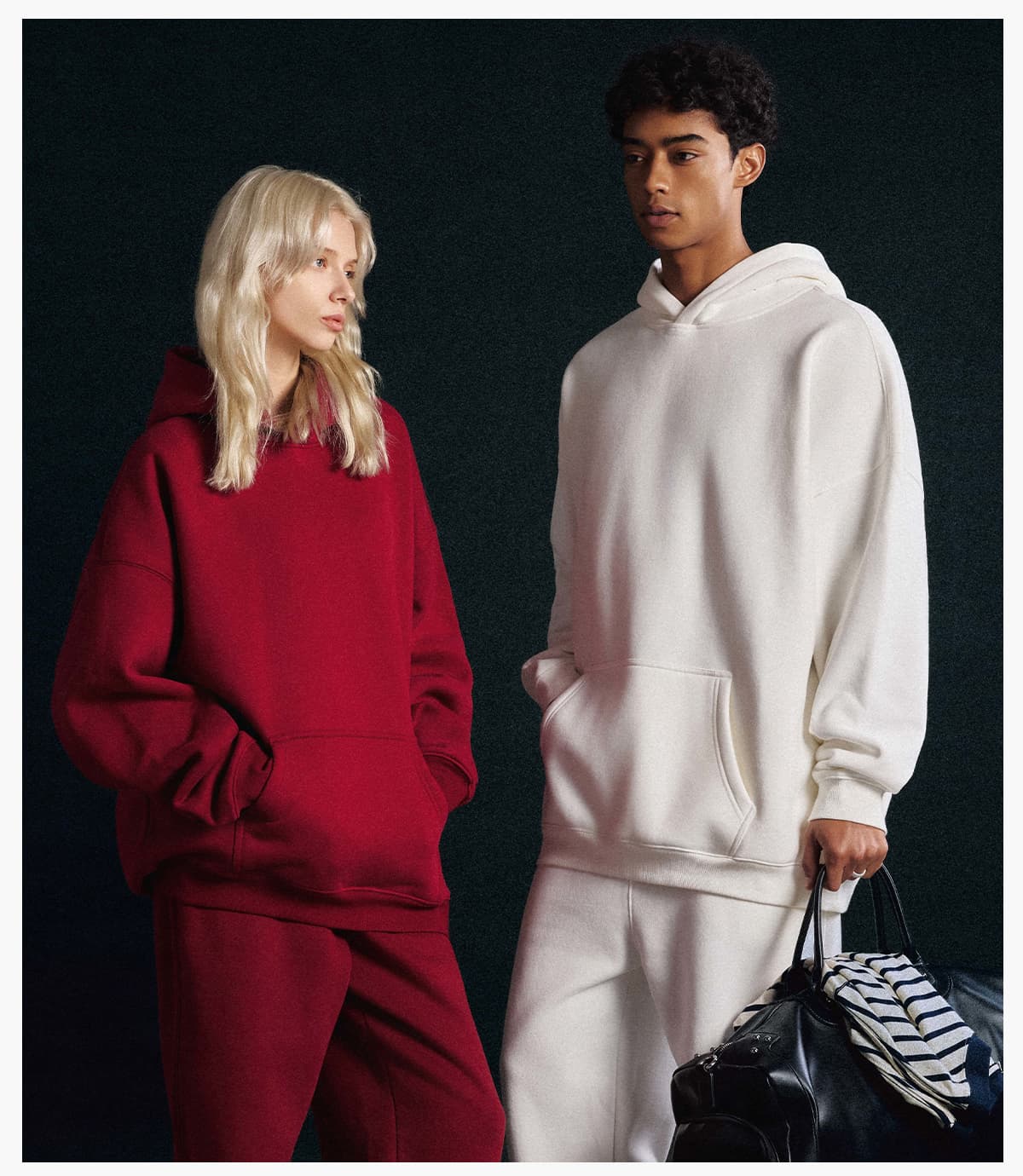 Oversized Heavy 350Gsm Fleece Basic Hoodie – detail 11