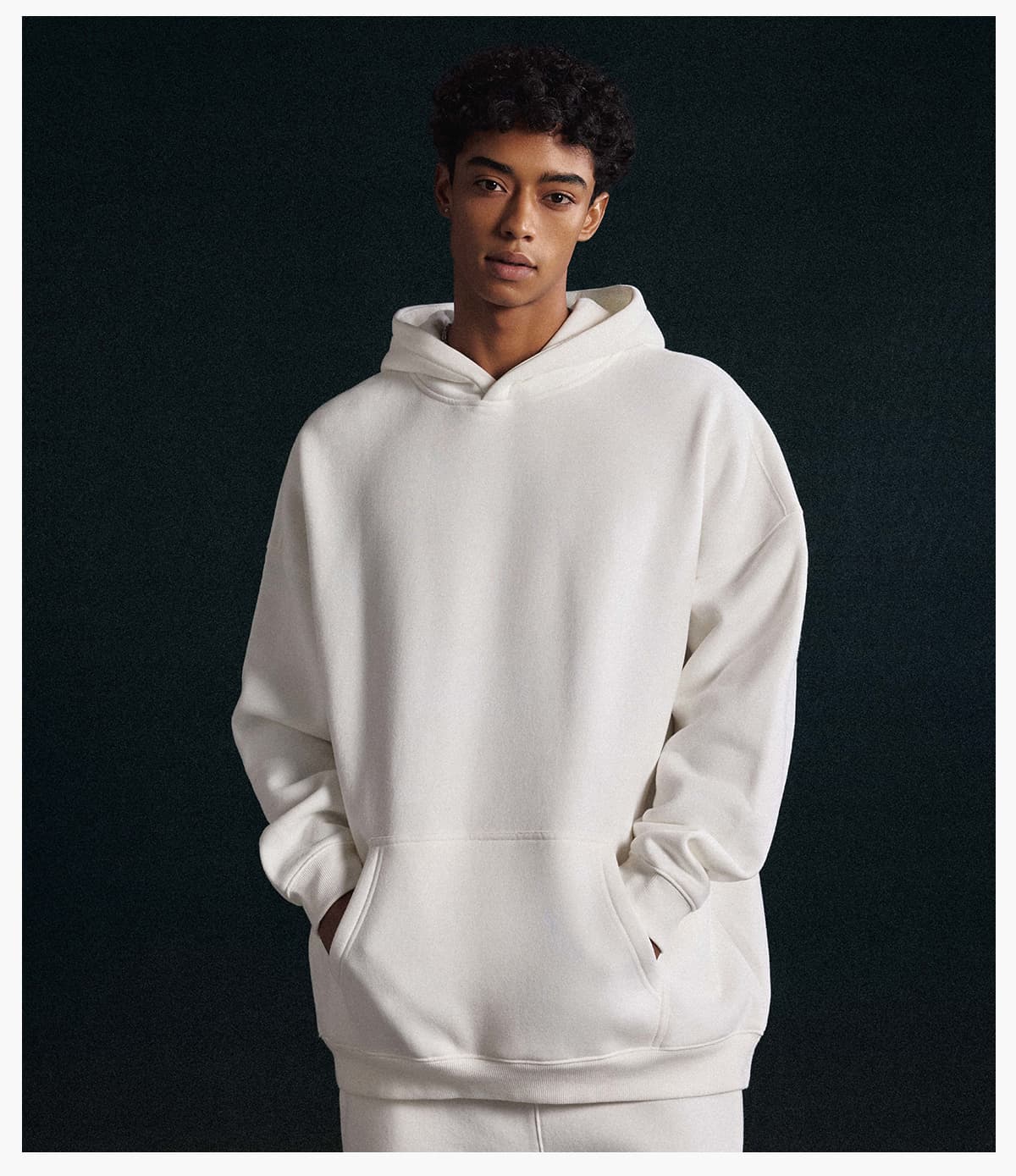Oversized Heavy 350Gsm Fleece Basic Hoodie – detail 13