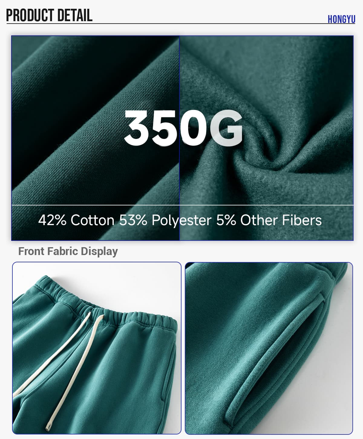 Heavy 350Gsm Fleece Oversized Sweatpant – detail 5