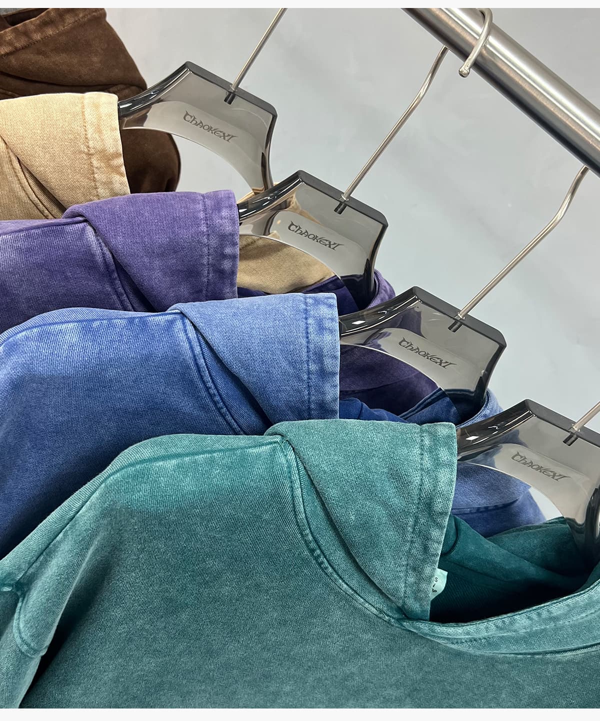 Thick 420Gsm Cotton Terry Acid Wash Hoodie – detail 12