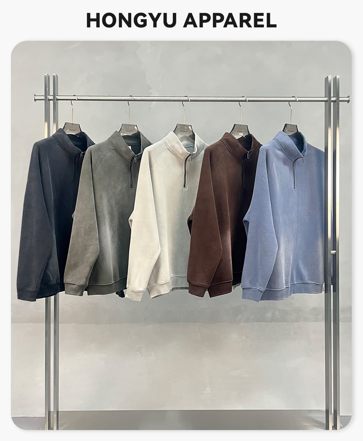 Fleece 365gsm Quater Zipper Spary Wash Sweatshirt – detail 1