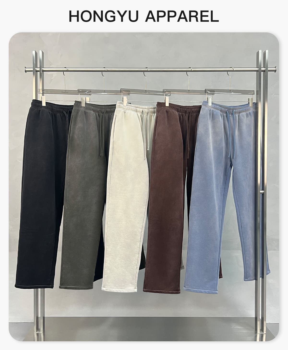 Fleece 365gsm Spary Wash Straight Leg Sweatpants – detail 1