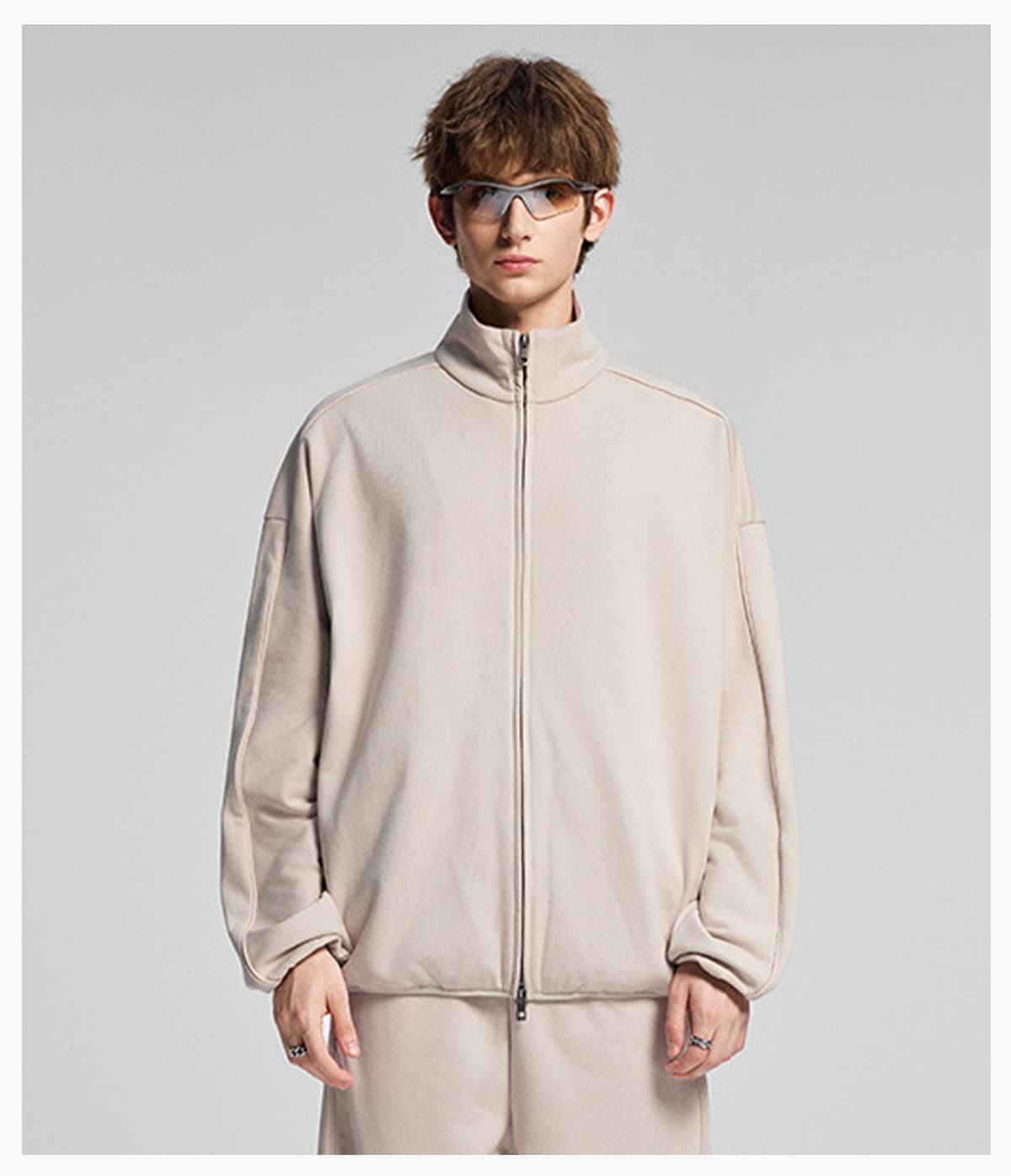 Heavy Terry 445Gsm Zip-up Oversized Jacket – detail 10