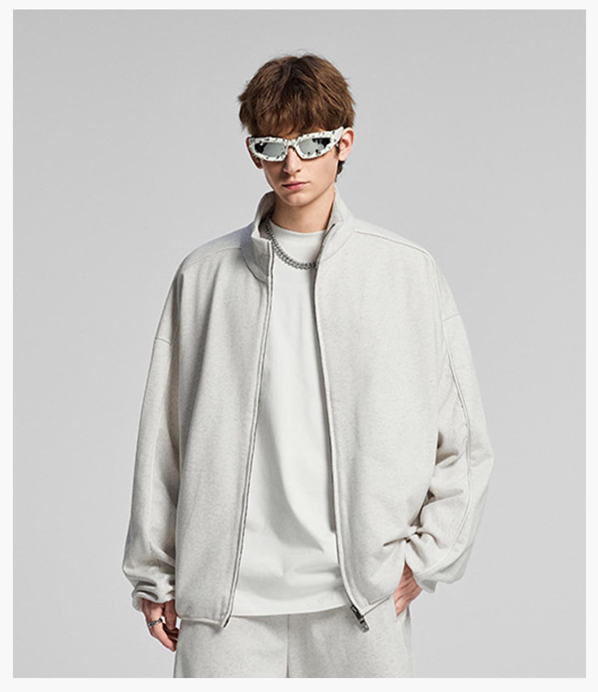 Heavy Terry 445Gsm Zip-up Oversized Jacket – detail 11