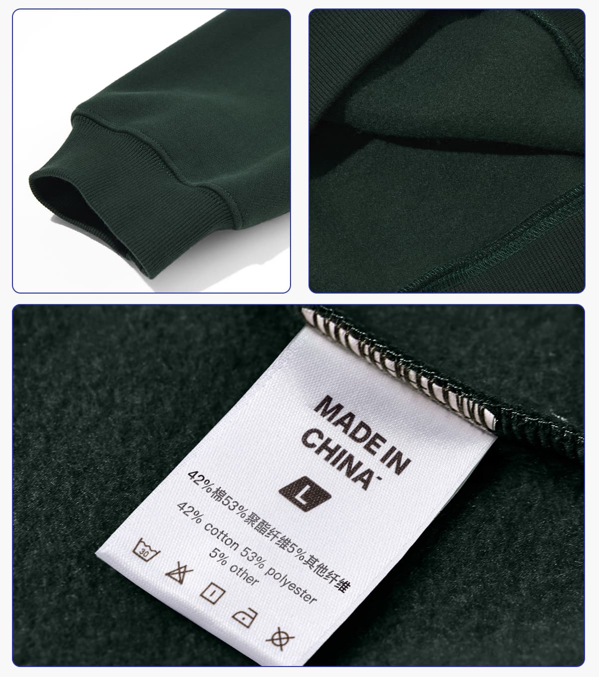 Heavy 345Gsm Fleece Oversized Boxy fit Hoodie – detail 6