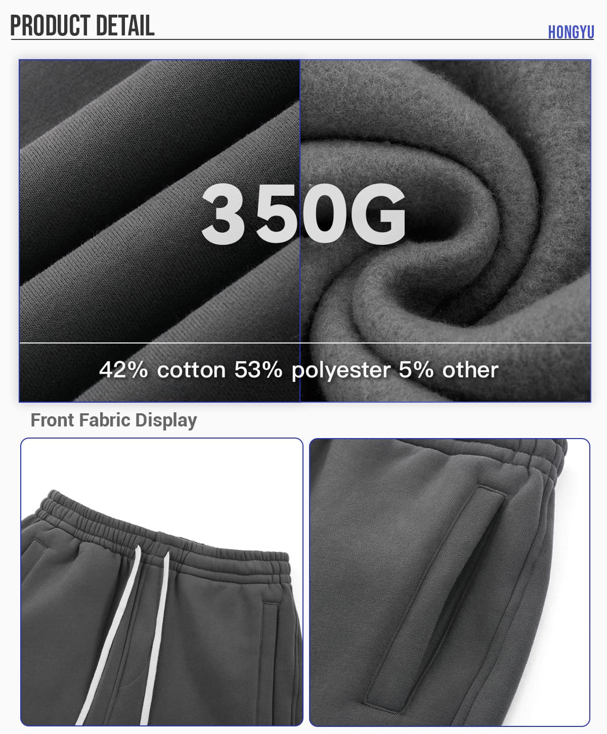 Heavy 350Gsm Fleece Oversized Jogger – detail 6