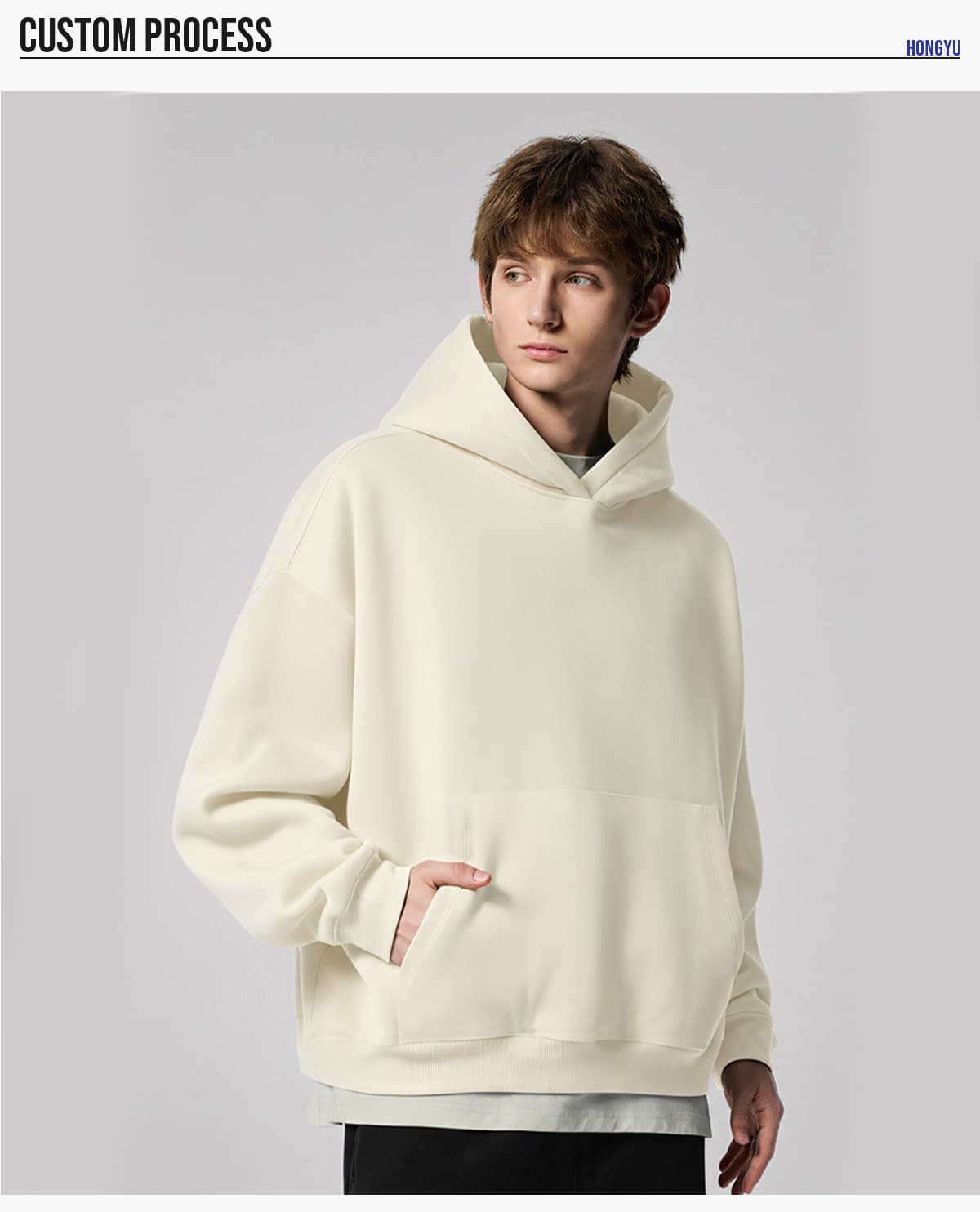 Heavy 500Gsm Polar Fleece Boxy Fit Hoodie – detail 8