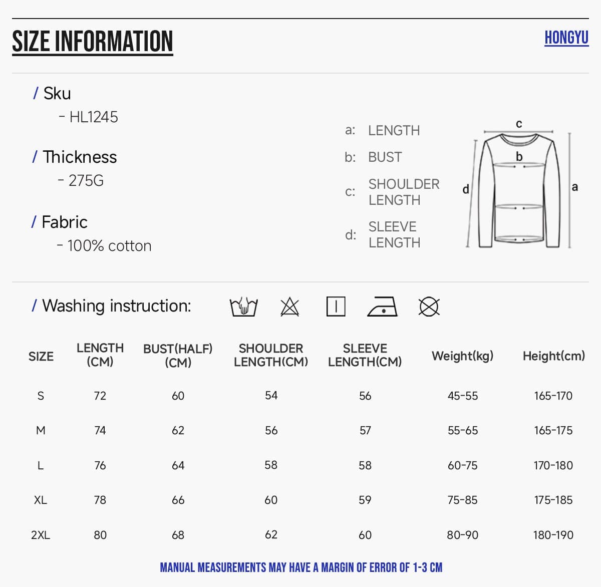 Cotton 275Gsm Oversized Acid Wash Long sleeve T-Shirt – detail 2