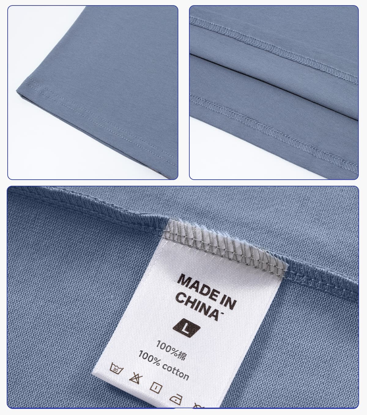 Lightweight 190GSM 20s 100% Cotton Oversized T-shirt – detail 5