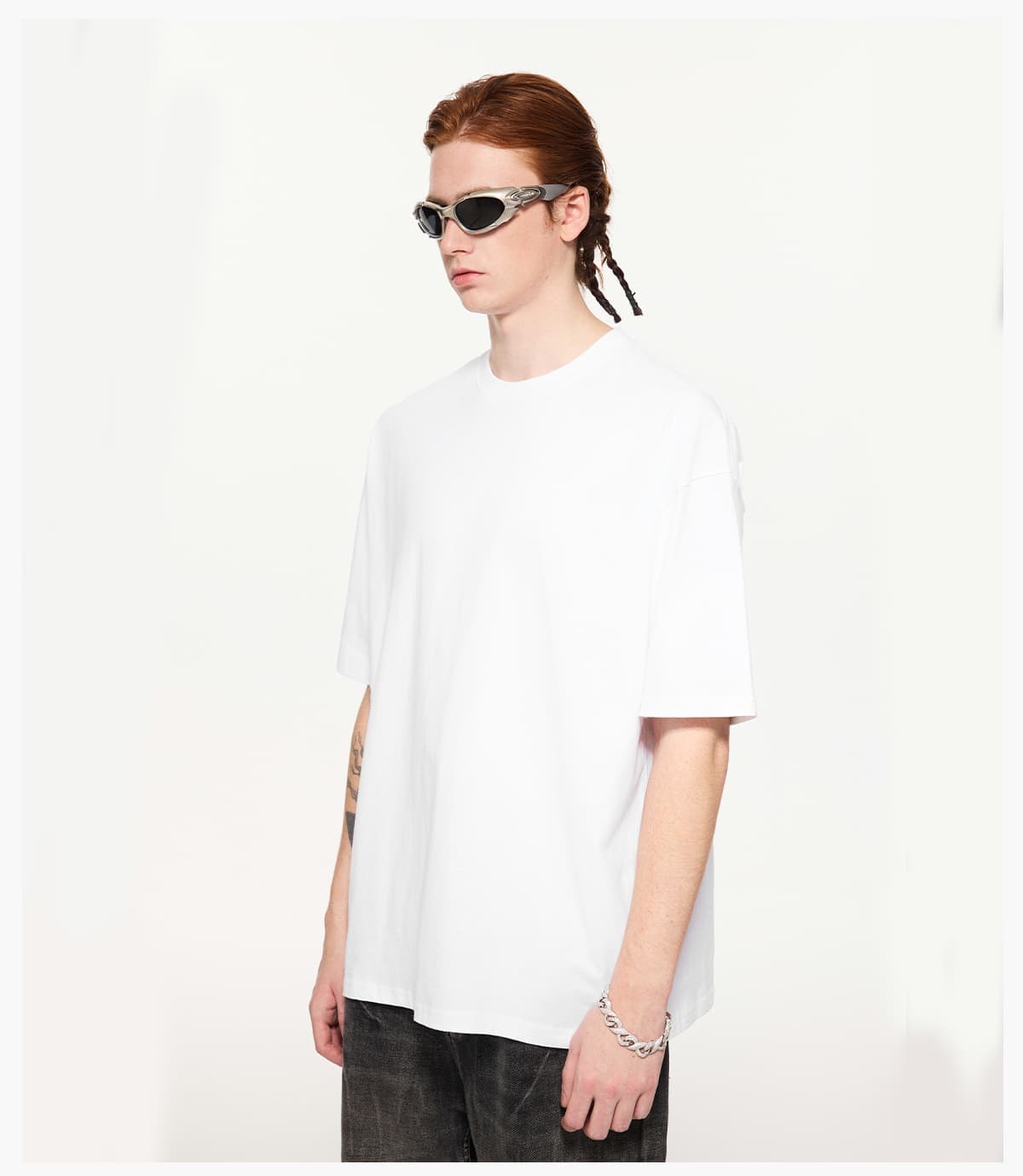 Lightweight 190GSM 20s 100% Cotton Oversized T-shirt – detail 8