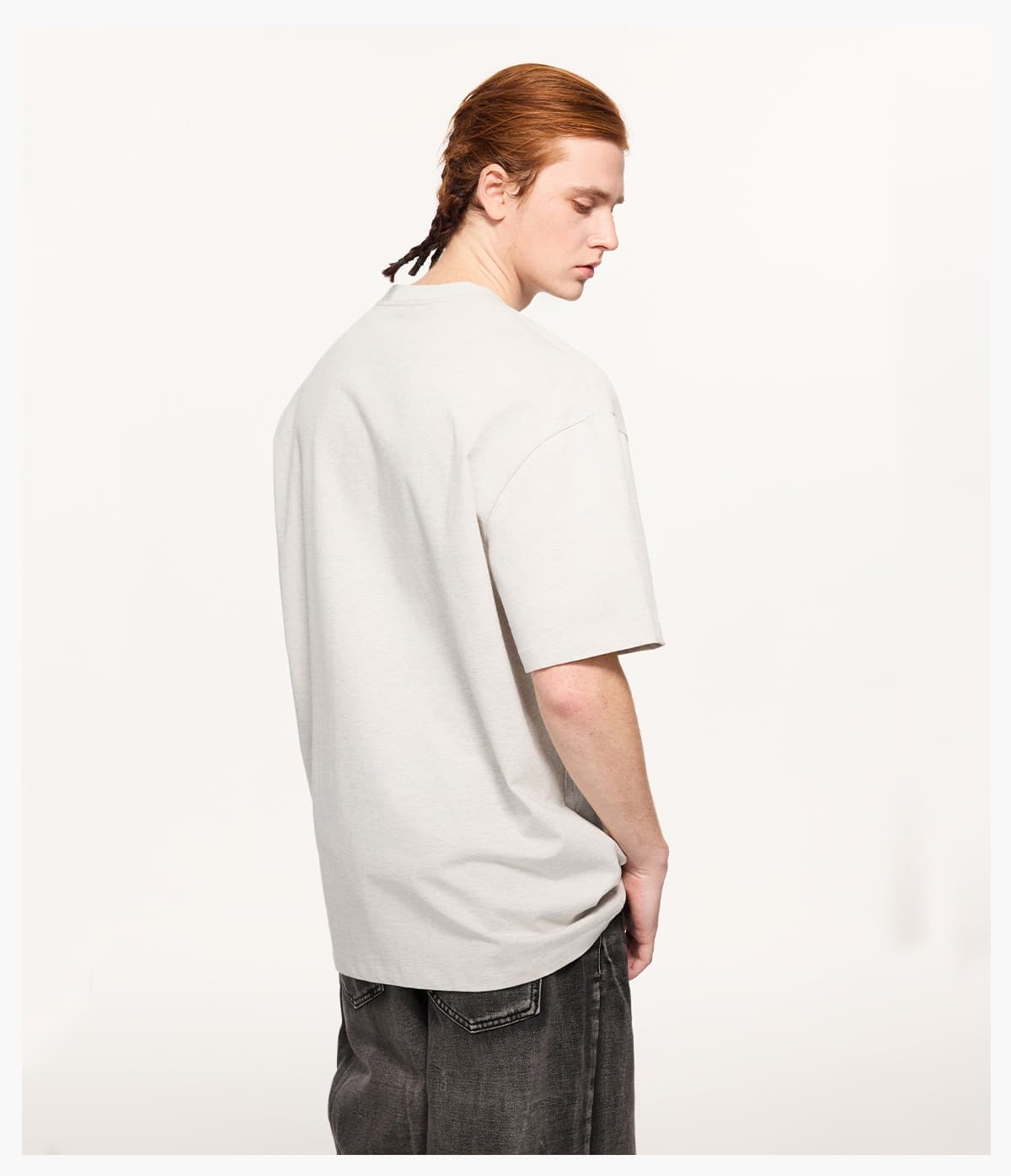 Heavy 305Gsm 7A Antibacterial Cotton Oversized T-Shirt – detail 9