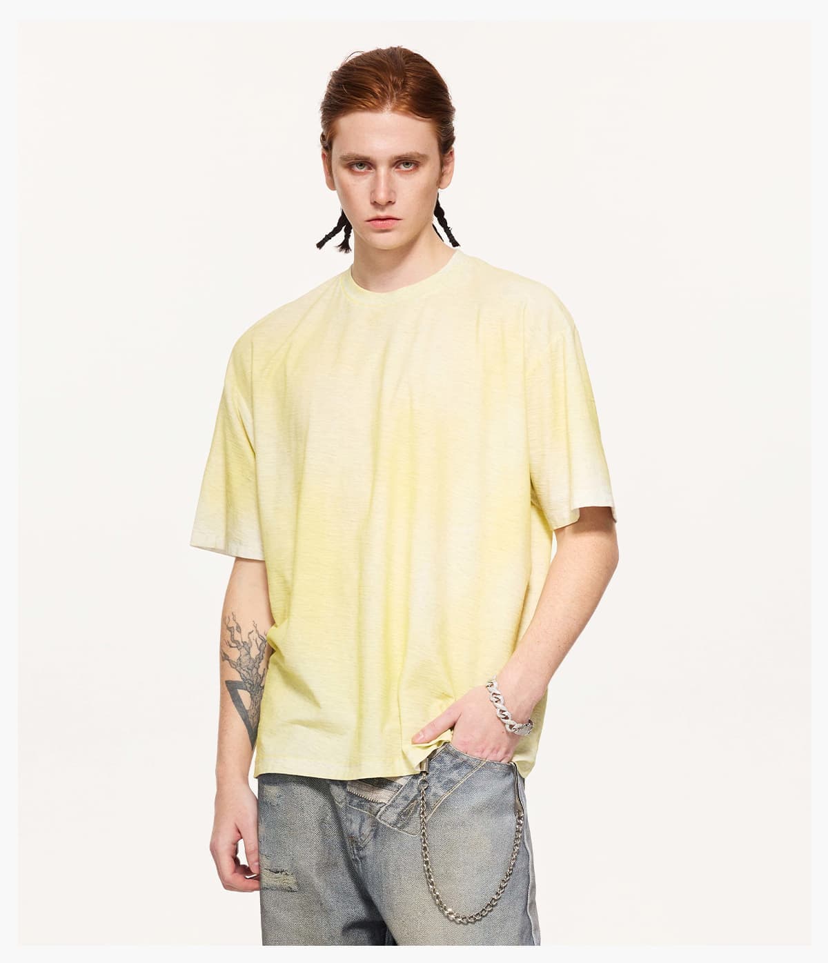 Hand-Dyed Linen Cotton Cooling Oversized T-shirt – detail 10