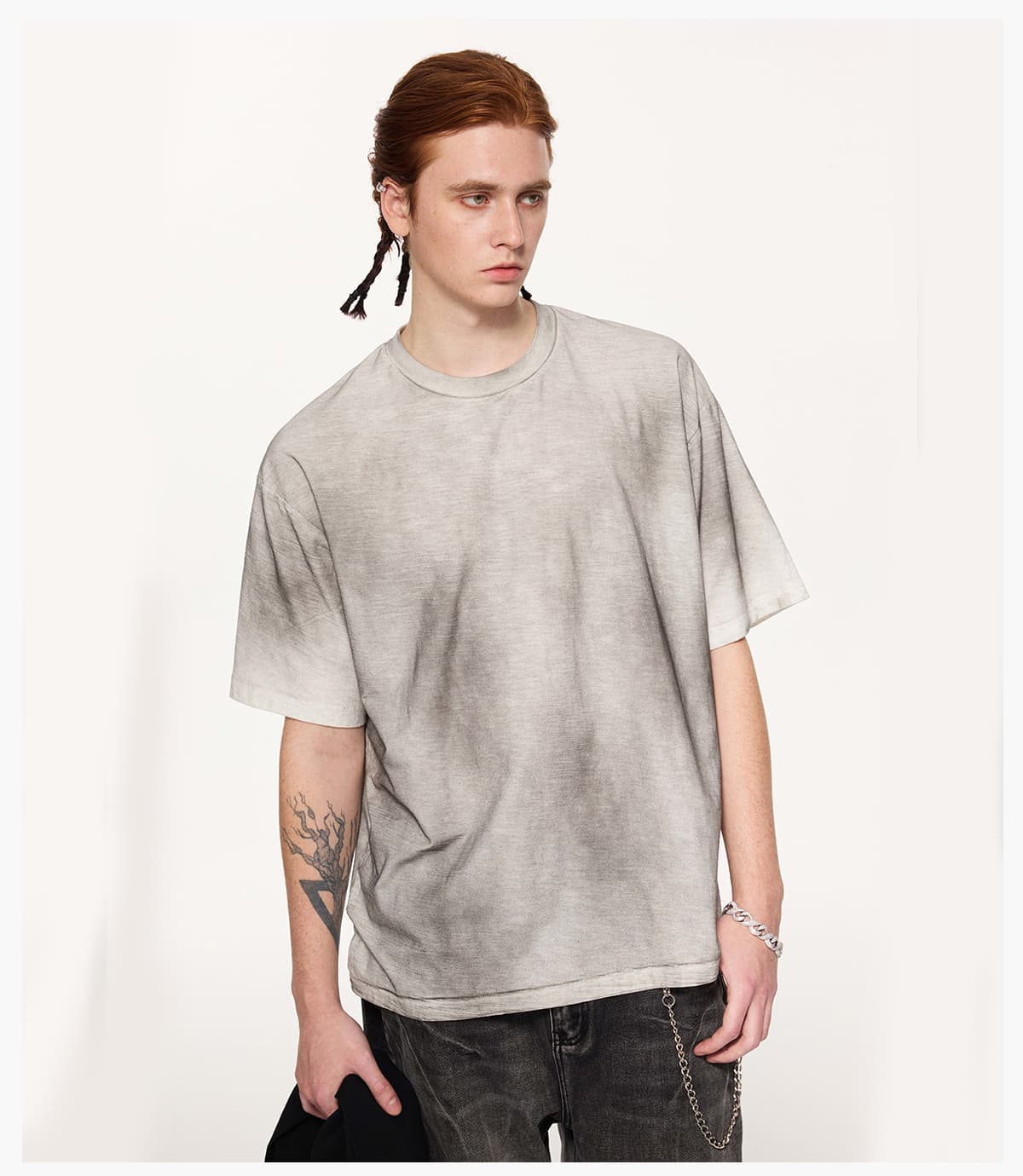 Hand-Dyed Linen Cotton Cooling Oversized T-shirt – detail 9