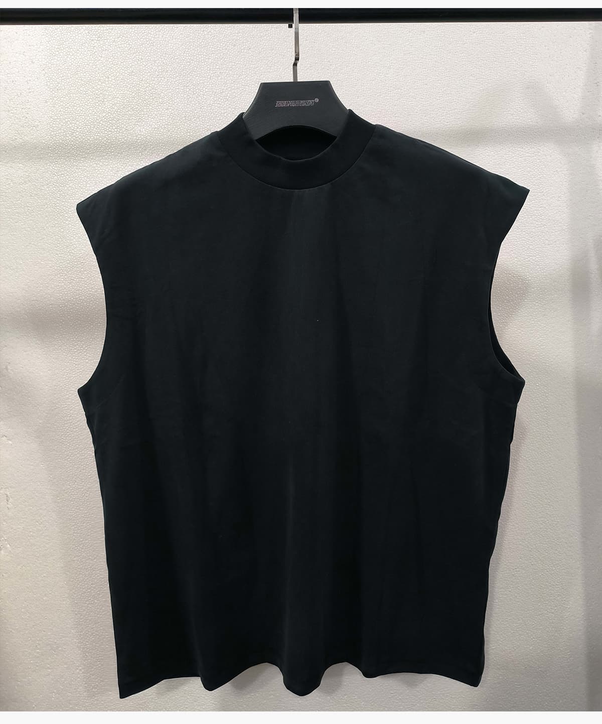 Quick-Dry Cotton 230gsm Mock Neck oversized Tank – detail 12