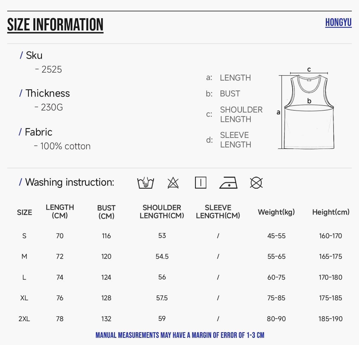 Quick-Dry Cotton 230gsm Mock Neck oversized Tank – detail 2