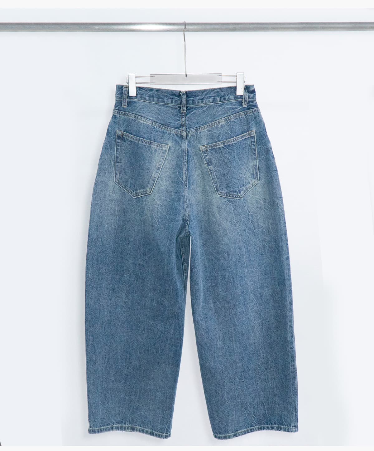 Heavy 543g Washed Distorted Wide-Leg Jeans – detail 12