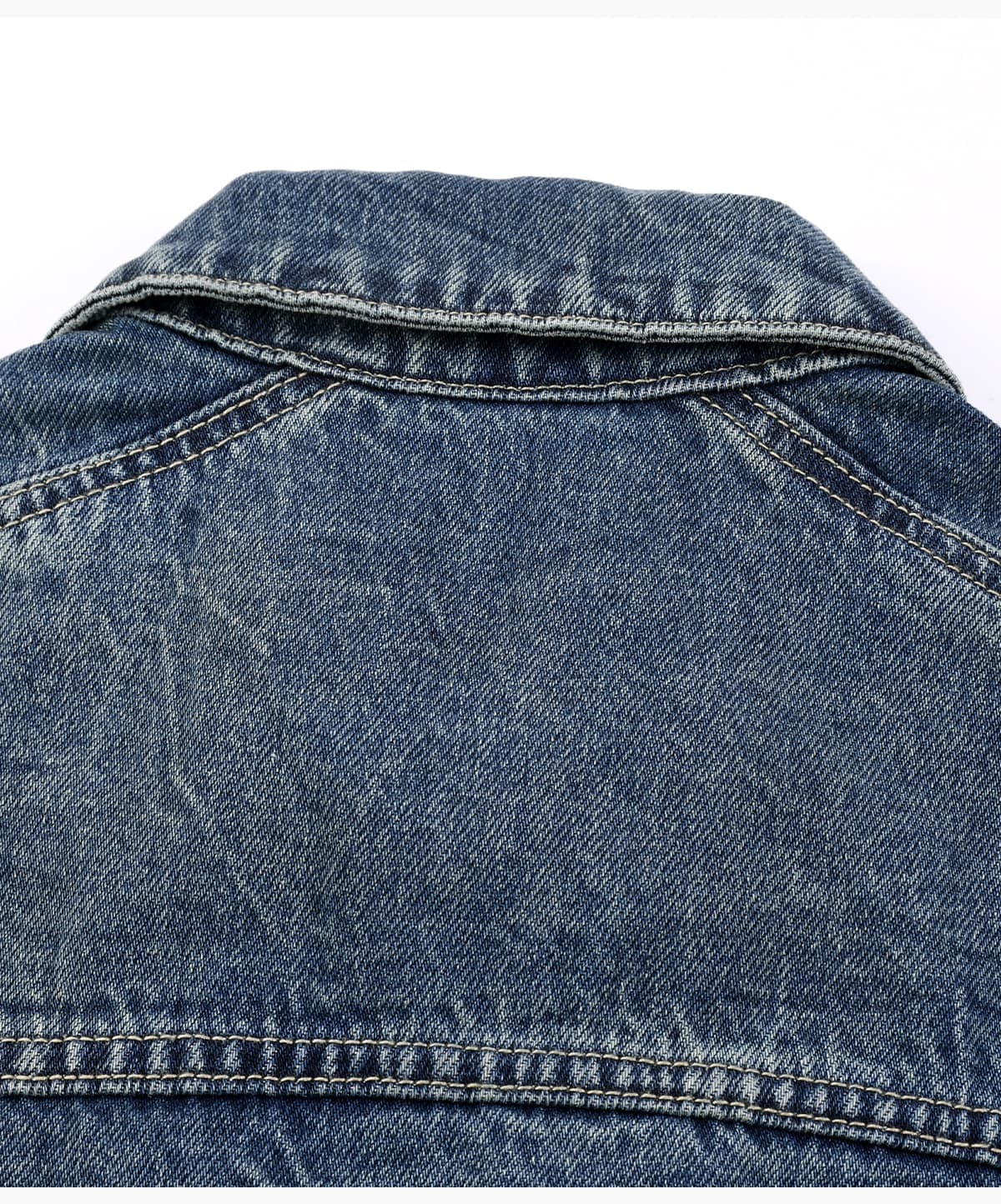 Vintage Lapel Collar 543g Zip-Up Denim Jacket – detail 14