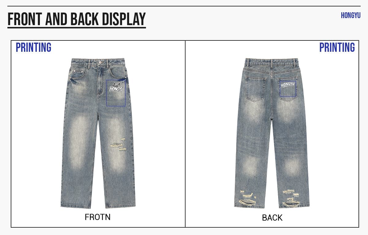 Heavy 430g Distressed Straight-Leg Jeans – detail 6