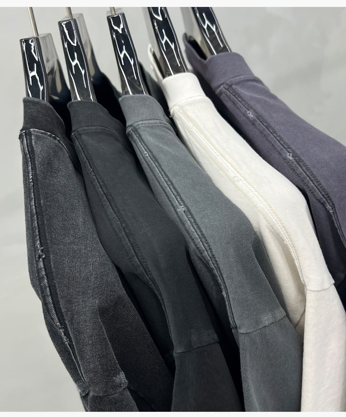 Boxy 270g Washed Distressed Hem Cotton T-Shirt – detail 13