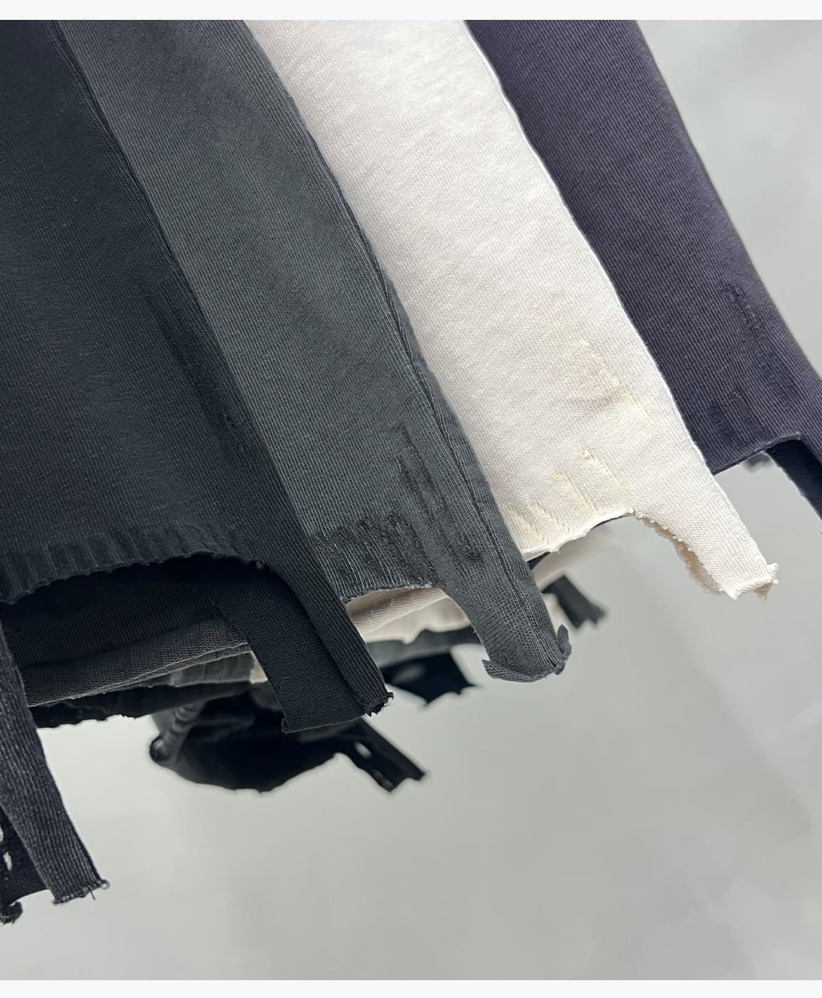 Boxy 270g Washed Distressed Hem Cotton T-Shirt – detail 15