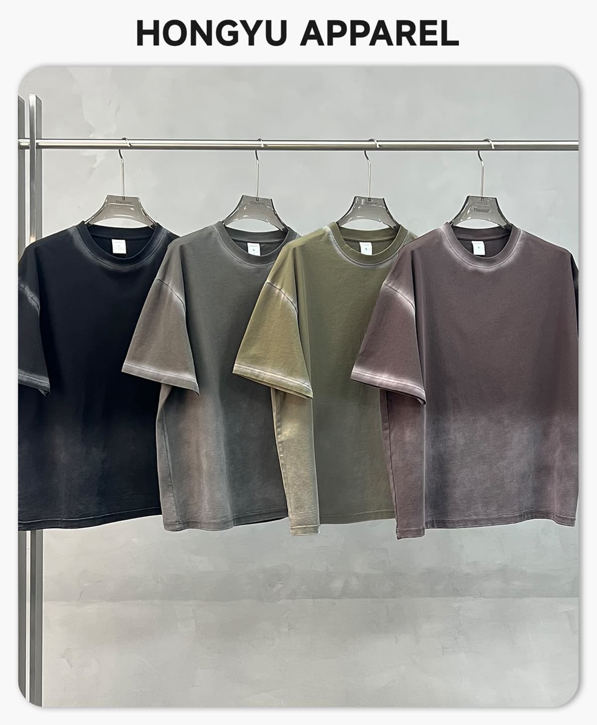 Spray Fade Washed 100% Cotton Oversized T-Shirt – detail 1